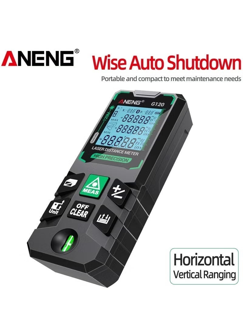 ANENG 120M Smart High-Precision Laser meter 30 Set of Data Storage Autonomous Calibration Laser Rangefinder - Image 4
